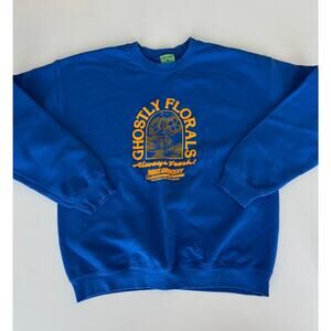 Lonely Ghost "Ghostly Florals" Graphic Sweatshirt Size Large Crewneck